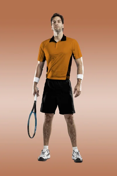 网球运动员的橙色衬衫. — 图库照片