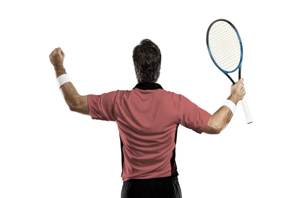 Tennisspeler met een roze shirt. — Stockfoto