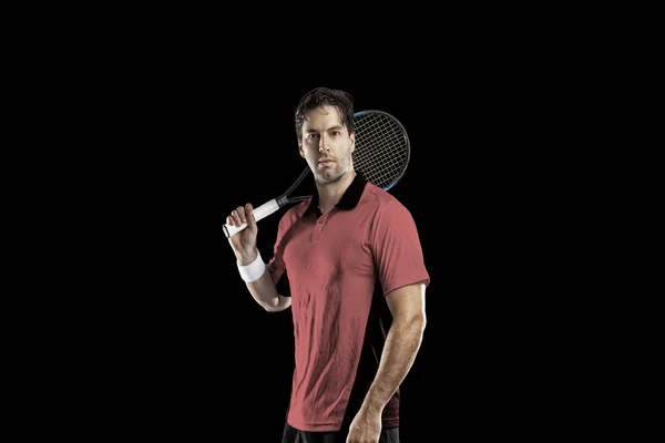 Joueur de tennis avec une chemise rose . — Photo