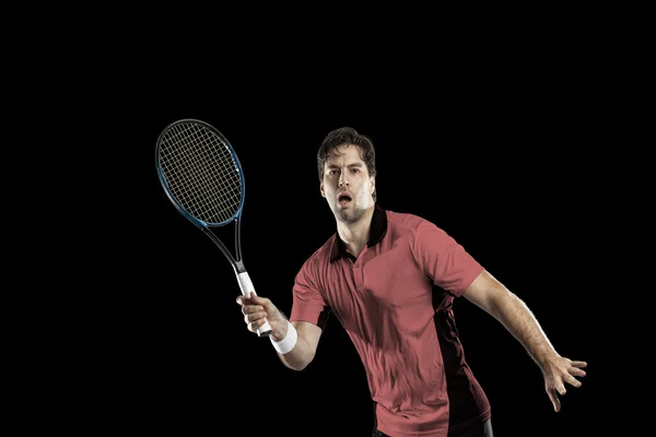 Giocatore di tennis con camicia rosa . — Foto Stock