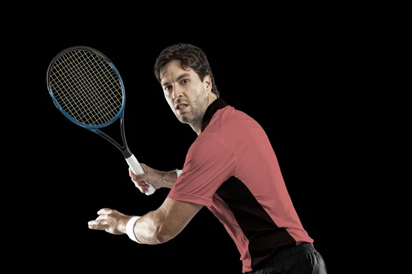 Joueur de tennis avec une chemise rose . — Photo