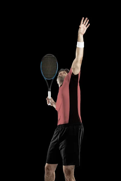 Tennisspeler met een roze shirt. — Stockfoto