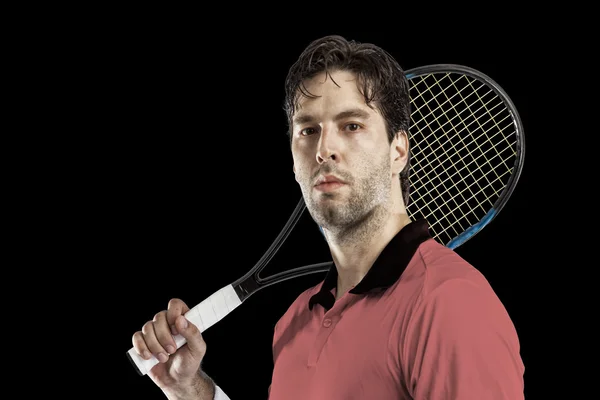 Tennis player with a pink shirt. — Stock Photo, Image