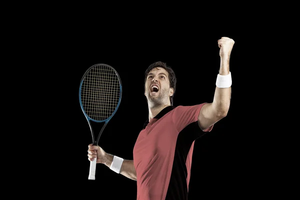 Теннисист в розовой рубашке . — стоковое фото