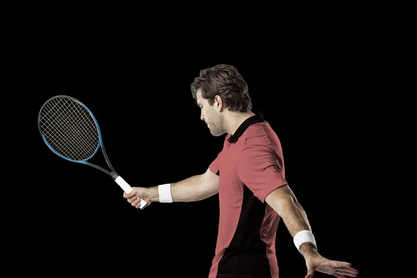 Jugador de tenis con camisa rosa . —  Fotos de Stock