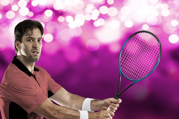 Tennisspeler met een roze shirt. — Stockfoto