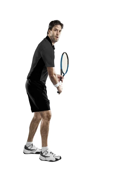 Jugador de tenis con camisa negra . —  Fotos de Stock