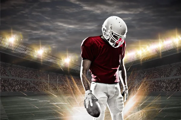 Football Player on a Red uniform — Stock Photo, Image