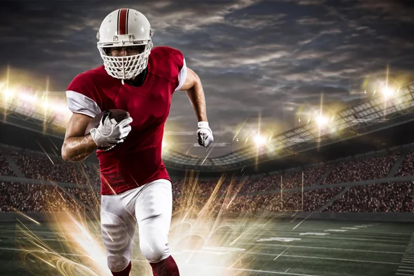 Football Player on a Red uniform — Stock Photo, Image