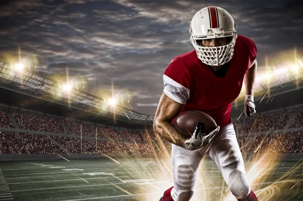 Football Player on a Red uniform — Stock Photo, Image