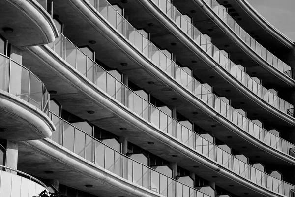 Вигляд Балконів Туристичних Апартаментах Пляжі Вільярайоса Аліканте Іспанія — стокове фото