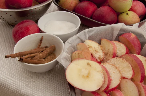 Ingredients for the preparation of apple pie — Stock Photo, Image