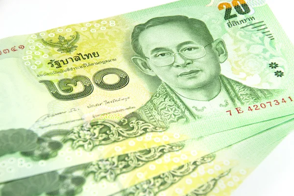 Thailändska sedlar tjugo baht — Stockfoto