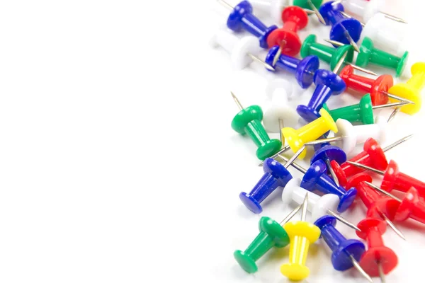 Set van multicolor push pins — Stockfoto