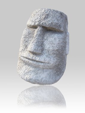 İzole Moai yüz