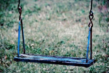 Soyut eski mavi salıncak