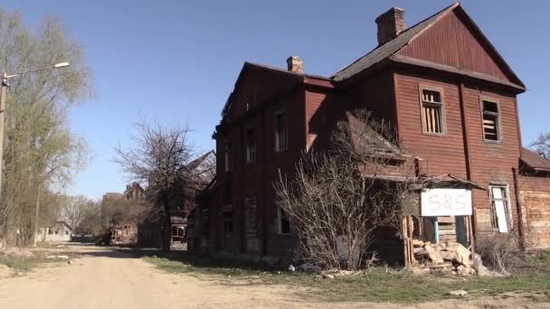 Övergivna hus judar i Brest — Stockvideo