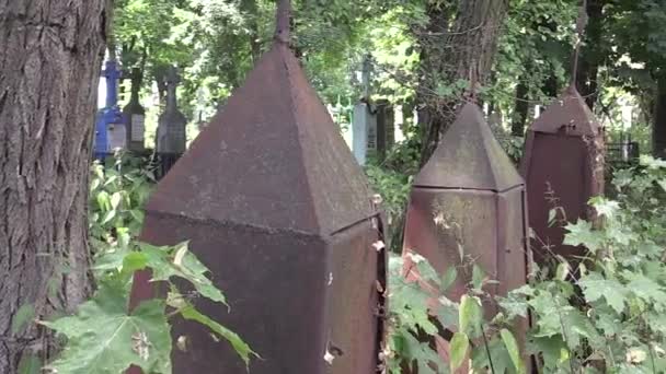 Groby żołnierzy radzieckich — Wideo stockowe