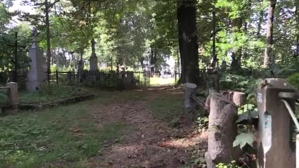 Strada attraverso il vecchio cimitero — Video Stock