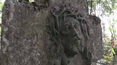 eski mezar taşı heykel İsa Mesih