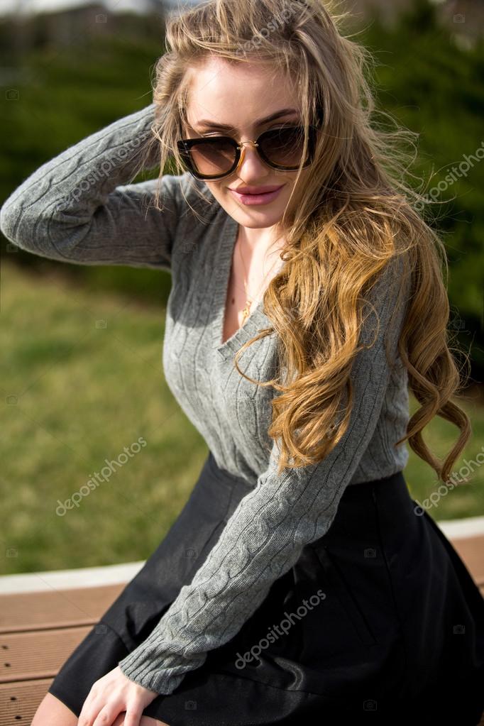 Luxury Beautiful Blonde With Long Hair Stock Photo Image By C Muzhchil S