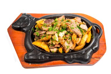 Batılı patates ve sebzeli domuz eti.