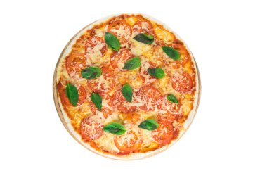 Sebze, tavuk ve zeytin lezzetli pizza