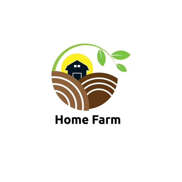 Agriculture Accueil Ferme Logo Vecteur Icône Élément Modèle Pour Entreprise — Image vectorielle