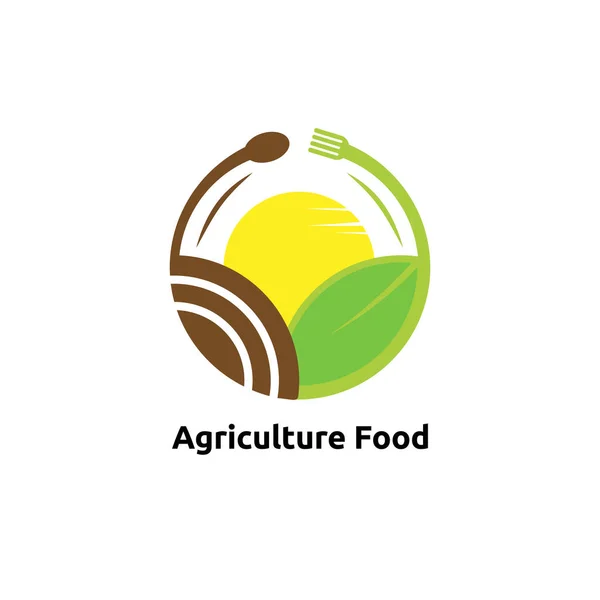 Αγροκτήματος Τροφίμων Λογότυπο Διάνυσμα Έννοια Εικονίδιο Στοιχείο Και Πρότυπο Για — Διανυσματικό Αρχείο