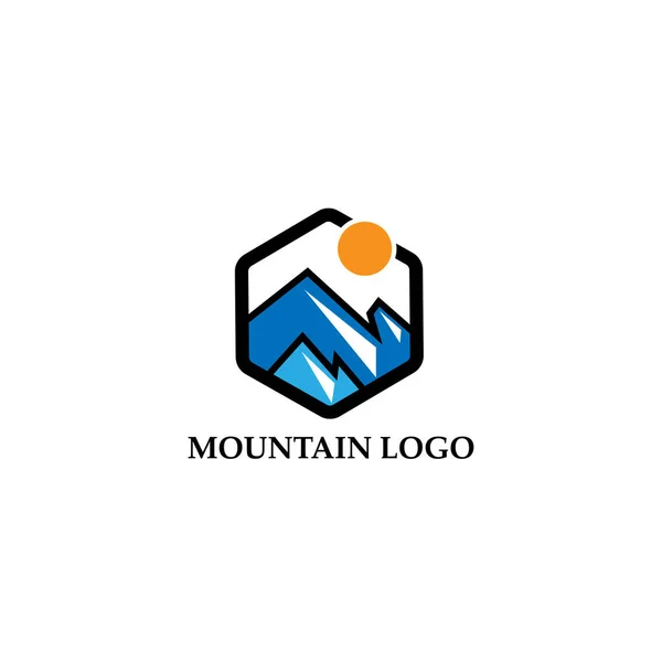 Illustration Vectorielle Logo Montagne Concept Icône Élément Modèle Pour Entreprise — Image vectorielle