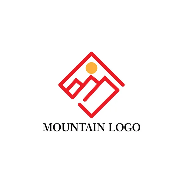 Concetto Illustrazione Vettoriale Del Logo Montagna Icona Elemento Modello Business — Vettoriale Stock
