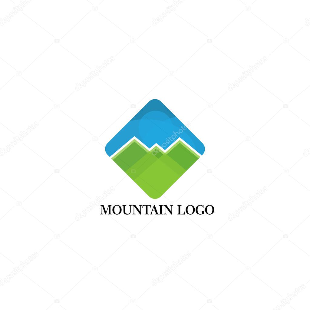 Mountain logo vector illutration concept, icon, element, and template for business