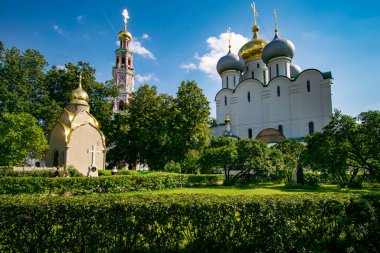 Yazın çarpıcı Novodevichy Manastırı