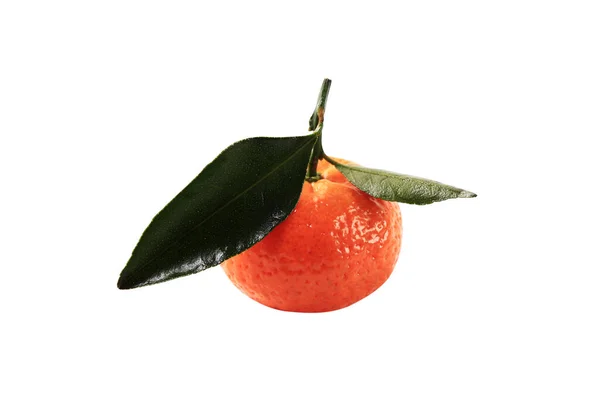 Mandarín Mandarina Con Hojas Vista Superior —  Fotos de Stock
