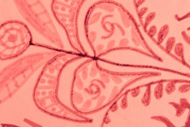 Pantone Fas Çiçek deseni. Batik Duvar Kağıdı. 