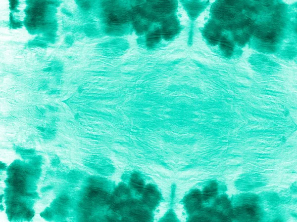 Aqua Green Tie Dye Print Shibori. Watercolor — Stock Photo, Image