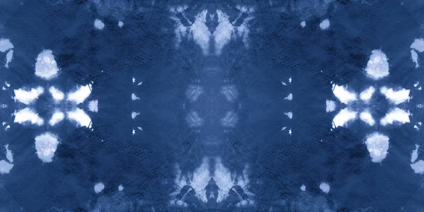 Sömlös Denim Tie Dye Texture. Etnisk grupp — Stockfoto