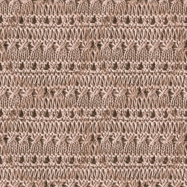 Beige Woolen Thread. 추상적 인 뜨개질 반복. — 스톡 사진