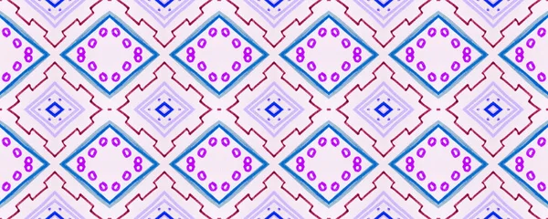 Seamless American Pattern. Purple Ethnic Border. — Stock Photo, Image