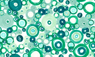 Sanatsal Kusursuz Çemberler. Yeşil Suluboya 