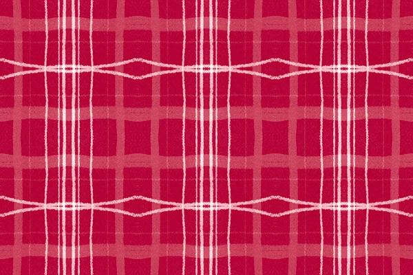 Red Christmas Plaid. Seamless Gingham Wool. Irish — Stock Photo, Image