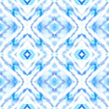 Ikat Tasarımlı Kusursuz Desen. 