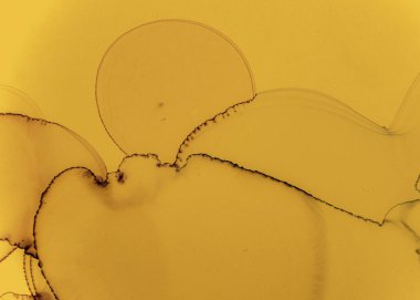 Siyah ve Sarı Soyut Mermer Arkaplan. Koyu 