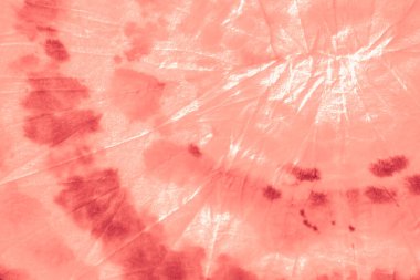 Mercan Boyalı Şablon. Kırışık mürekkep kağıdı. Soyut 