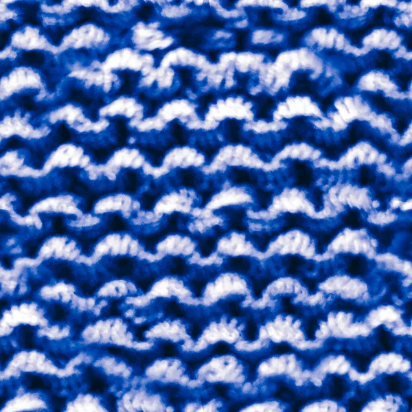 Bezešvé pletená tapeta. Ručně vyrobený design. Blue — Stock fotografie