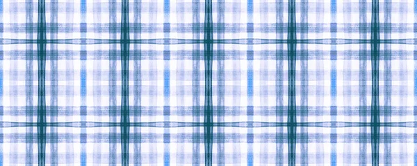 Blue Picnic Plaid. Design akvarelu Tartan. — Stock fotografie