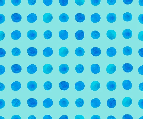 シームレスな円パターン。水彩ポルカの汚れ — ストック写真