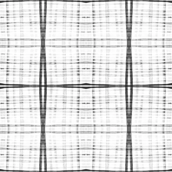 Black and Gray Scottish Check. Watercolour Tartan