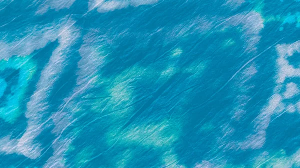 Patrón Blue Teal Ikat. Tie Dye Background. Agua. — Foto de Stock