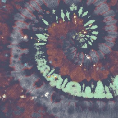 Teal Spiral Soyut. Boyalı Kumaş Tasarımı. 